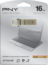PNY présente « Hook Attaché » la nouvelle clé USB en métal qui s'accroche partout.