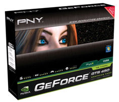 PNY présente sa carte graphique NVIDIA GeForce GTS 450.
