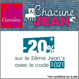 Mes jeans et moi, avec Camaïeu