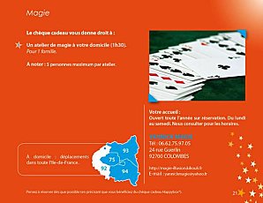 Cours de magie collectifs à moins 50% en Île-de-France.