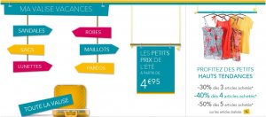 Préparez votre valise de vacances sur camaieu.fr