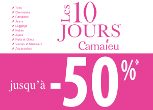 Envie de mode ? Vite, 10 jours de réductions sur camaieu.fr !